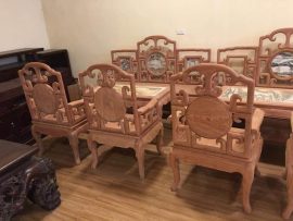 bộ bàn ghế móc mỏ gỗ gõ đỏ cao cấp