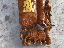 câu đối gỗ gụ