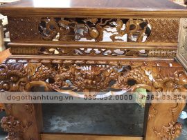 sập thờ tứ linh gỗ gụ mật