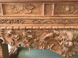 sập thờ tứ linh gỗ hương