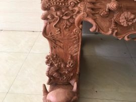 sập thờ tứ linh gỗ hương đá cao cấp