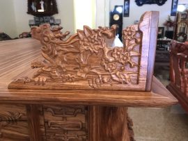 sập thờ mai điểu gỗ hương vân