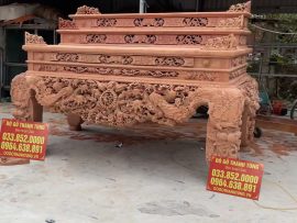 sập thờ mai điểu gỗ hương cao cấp