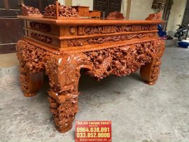 sập thờ mai điểu gỗ hương đá cao cấp