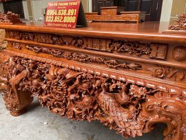 sập thờ mai điểu chân 30 gỗ hương đá cao cấp