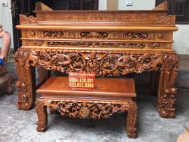 sập thờ mai điểu gỗ gụ