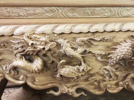 sập thờ tứ linh gỗ gõ đỏ