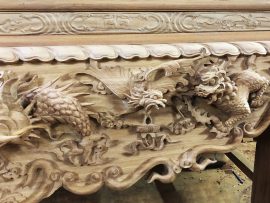 sập thờ tứ linh gỗ gõ đỏ cao cấp