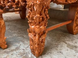 sập thờ tam cấp mẫu mai điểu gỗ gõ đỏ