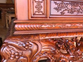 Sập thờ Mai điểu gỗ gụ