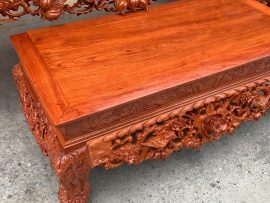 bàn cơm bộ Sập thờ Mai Điểu gỗ hương đá