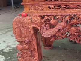 Sập thờ Mai Điểu gỗ hương đá cao cấp