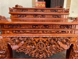 sập thờ tam cấp mẫu mai điểu gỗ hương đá cao cấp