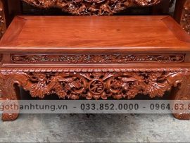 bàn cơm đi kèm sập thờ mai điểu gỗ hương đá