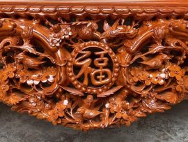 sập thờ gỗ hương đá mâu mai điểu