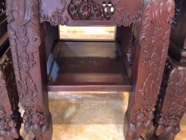 Trường kỷ đục tích gỗ gụ mật đục tay