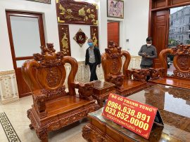 combo nội thất phòng khách gỗ hương đá giao tận nơi