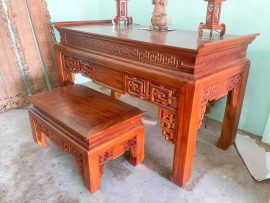 Án gian thờ triện gỗ gõ đỏ