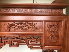 Án gian triện tứ quý gỗ hương đá