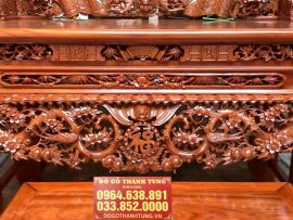 sập thờ mai điểu gỗ gõ đỏ cao cấp