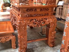 sập thờ mai điểu gỗ gõ đỏ cao cấp