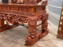 sập thờ tứ linh gỗ hương đá cao cấp