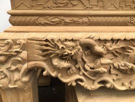 sập thờ tứ linh gỗ gụ Lào