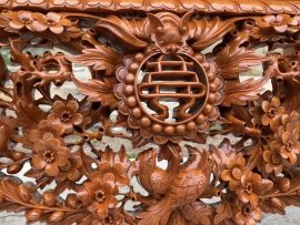 sập thờ mai điểu dơi thọ gỗ gõ đỏ