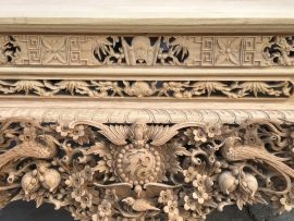 Sập thờ Mai điểu gỗ hương đá cỡ đại