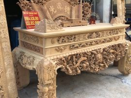 Sập thờ Mai điểu gỗ hương đá cỡ đại