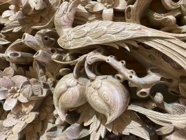 sập thờ mai điểu gỗ hương