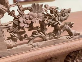 sập thờ mai điểu gỗ hương đá cao cấp