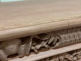 sập thờ mai điểu gỗ hương đá