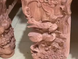 sập thờ mai điểu gỗ hương đá