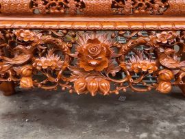 sập thờ gõ hương đá