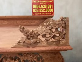 sập thờ mai điểu gỗ hương