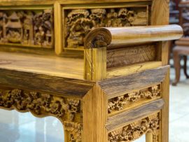 bộ Trường Kỷ Tam Quốc Gỗ Gụ vân đẹp