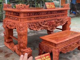 sập thờ tứ linh quần tụ