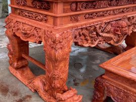 sập thờ tứ linh gỗ hương đá cao cấp