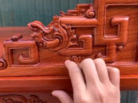 án gian thờ gỗ hương đá