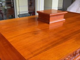 Án gian thờ Triện Sen gỗ gụ