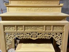 án gian thờ tam cấp gỗ mít