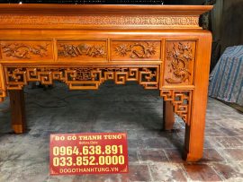 Án gian tứ quý đục tay chân 12 gỗ gụ