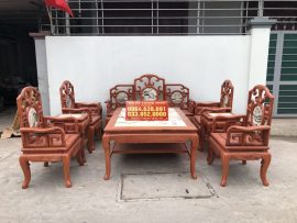 Bộ móc mỏ gỗ hương đá 10 món mộng thủng