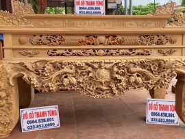 SẬP THỜ mai điểu đục tay 100% dạ liền khối