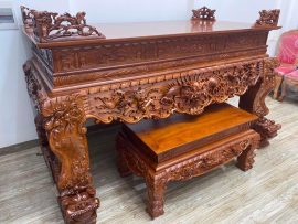 sập thờ tứ linh gỗ gụ