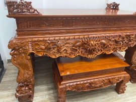 sập thờ tứ linh gỗ gụ cao cấp