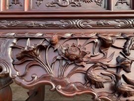 Sập thờ sen vịt gỗ gị cao cấp