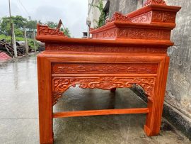 Án gian thờ như ý tam cấp gỗ hương đá