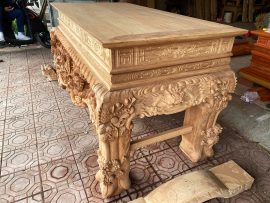 sập thờ gỗ gụ đục tứ linh